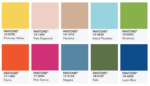 Pantone kleuren 2017